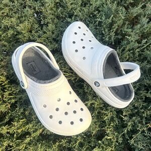 Crocs Adult Classic Lined Clogs Unisex Size M6 W8 White Sandals